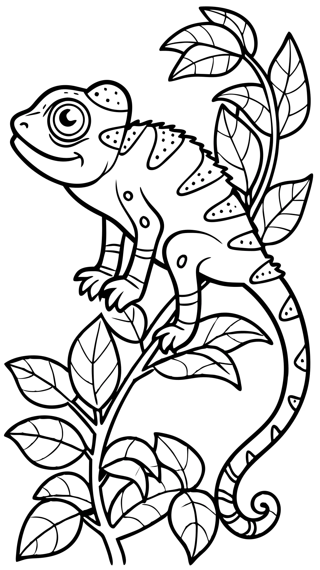 coloriage caméléon